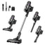 Multifunctional vacuum cleaner with various attachments on a white background