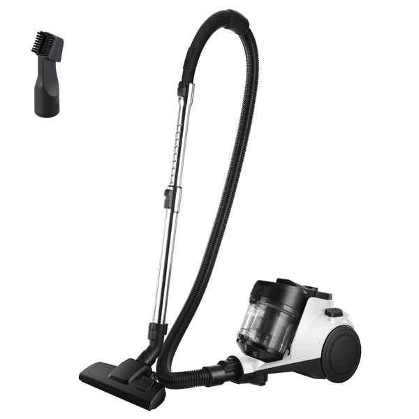 Vacuum cleaner with attachments on a white background