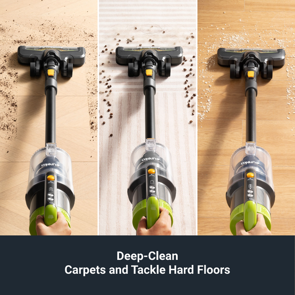 Vacuum cleaner head cleaning different types of flooring