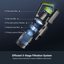 Diagram of a vacuum cleaner's filtration system with labeled stages on a dark background.
