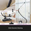 Multifunctional vacuum cleaner with attachments for cleaning various areas.