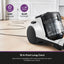 Eureka vacuum cleaner with long cord on a wooden floor, showing hose and cord lengths.