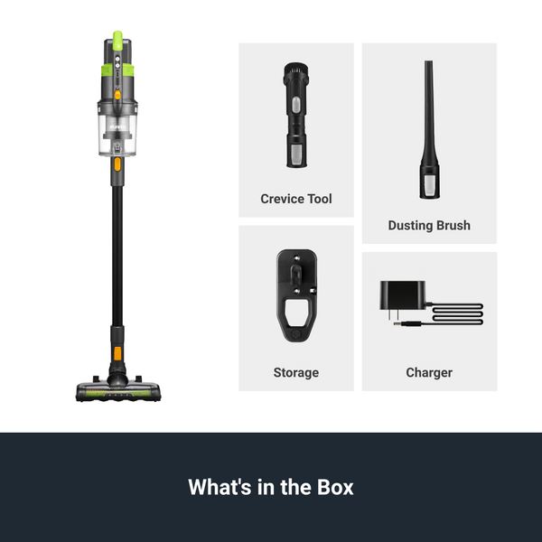 Vacuum cleaner with accessories on a white background