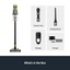 Vacuum cleaner with accessories on a white background