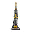 A upright Eureka MaxSwivel Pro NEU350 vacuum cleaner with pet tool in black and yellow color.