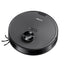 Black robot vacuum cleaner with Eureka branding on a white background