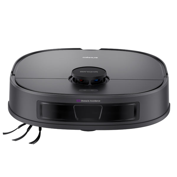Robotic vacuum cleaner on a white background