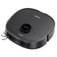 Black robot vacuum cleaner on a white background