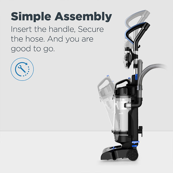 Eureka PowerSpeed Lightweight Upright Vacuum Cleaner for Carpet and Hard Floor, Powerful Bagless Upright Vacuum Cleaner for Home Pets, NEU181A, Blue
