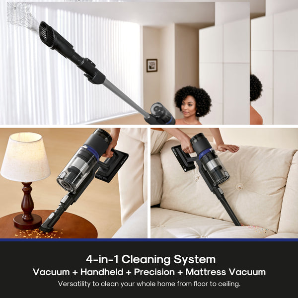Eureka ReactiSense NEC451BL – Cordless Stick Vacuum with LED & Sensor Tech